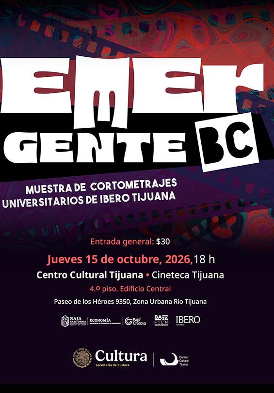 Emergente BC · cartel publicado por CECUT para este programa