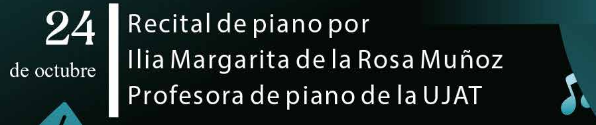 Bloque oficial de Recital de piano · Ilia Margarita de la Rosa Muñoz