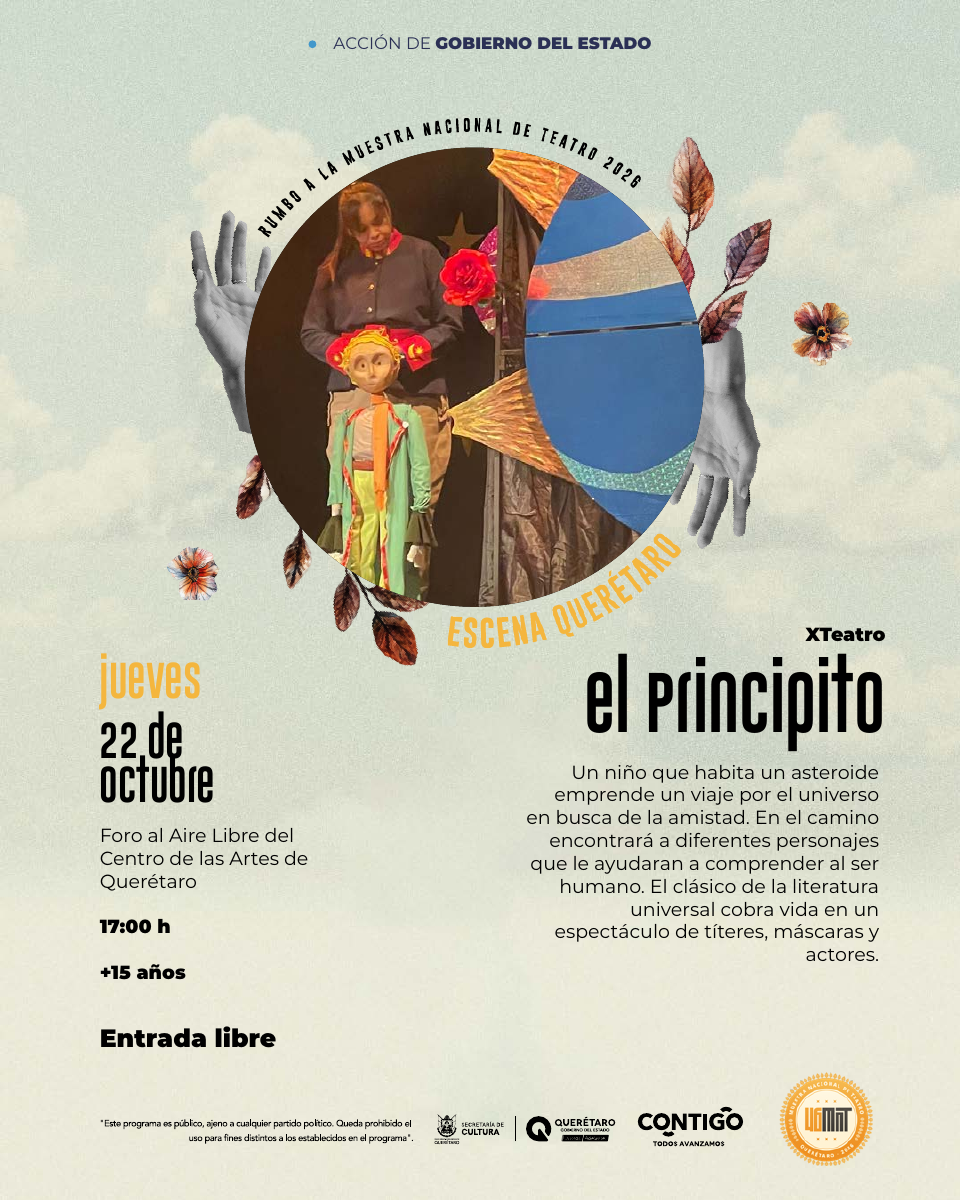 El Principito · cartel del programa oficial Escena Querétaro 2026