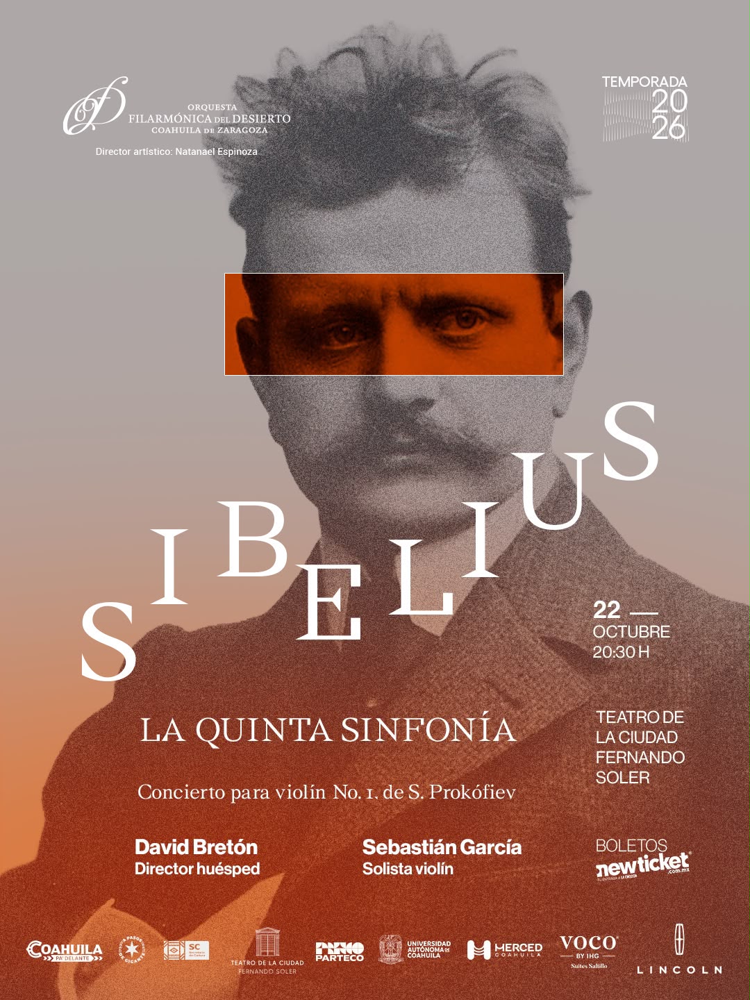 Sibelius · La Quinta Sinfonía · cartel de su fuente primaria